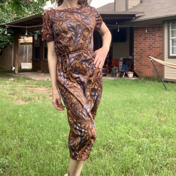 1940s abstract dress - Picture 8 of 10